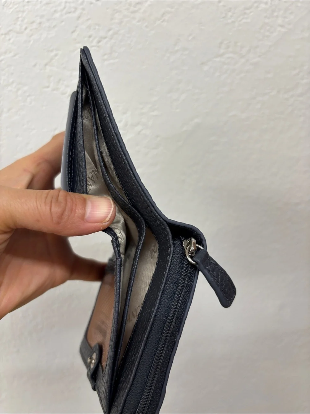 Mancini gray Leather Wallet